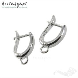 Швензы Fashionable Sterling Silver Rhodium Plated 15х3 мм (пара)