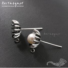 Основы для пусет Passiflora Sterling Silver 15x13 мм
