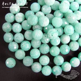 Амазонит натуральный шар с огранкой 10 мм