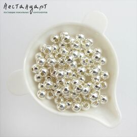Бусина Round Sterling Silver 4 мм