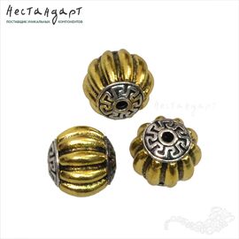 Бусина Bimetallic Plissés 12 мм