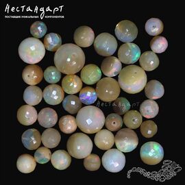 Опал натуральный эфиопский ограненный Precious Opal 6-9 мм (уп. 5 шт.)