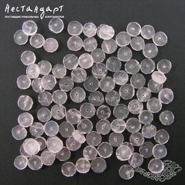 Кварц натуральный розовый рондель с огранкой 8 мм (уп. 10 шт.)