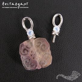 Концевик со штифтом Moonlight Rhodium Plated 14х5 мм