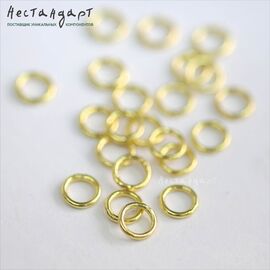 Кольцо соединительное паяное Vermeil Sterling Silver 3х0,7 мм (уп. 6 шт.)
