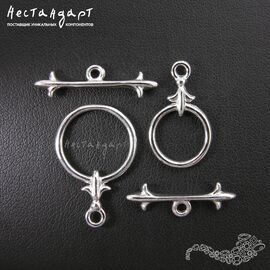 Замок-тогл Knightly Lily Rhodium Plated, Размер: 12 мм