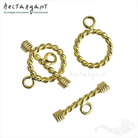 Замок-тогл Twisted Vermeil Sterling Silver 10 мм