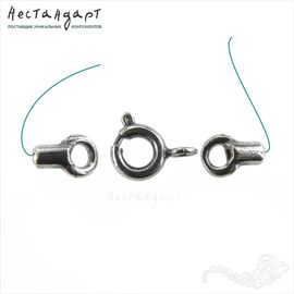 Замок-кольцо Шпрингельный с концевиками Silver Plated 5 мм