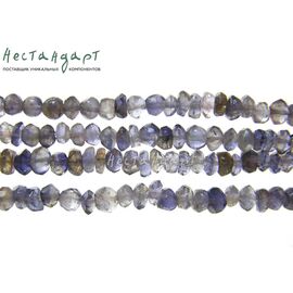 Иолит-кордиерит натуральный рондель 3,5-6,5 мм (уп. 10 шт.)