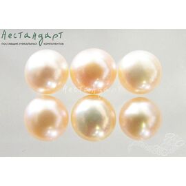 Жемчуг натуральный полусверленный Rose Beige 6 мм (пара)