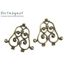 Коннектор Ornament Patina Bronze 23х25 мм
