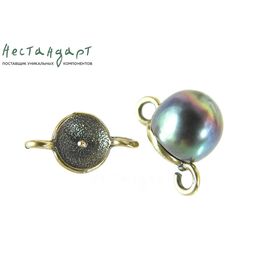 Коннектор Small Patina Bronze 13х7 мм