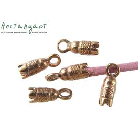 Концевик для шнура Twine Patina Copper 11х4 мм