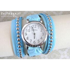 Часы-браслет Bali Silver Stud цвет небесно-голубой