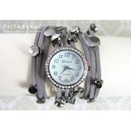 Часы-браслет Geneva Gunmetal Charm цвет антрацит