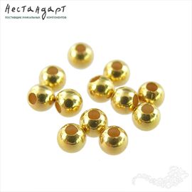 Бусина Round Vermeil Sterling Silver 2.5 мм (уп. 10 шт.)