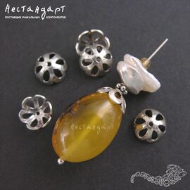 Чашечки для бусин Vat Sterling Silver 10х4 мм
