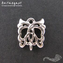Коннектор Monogram Sterling Silver 10х11,5 мм