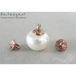 Концевик с петлей и штифтом Patina Copper 7х6 мм