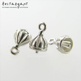 Концевик со штифтом Truffle Sterling Silver 9х5 мм