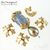 Чашечки для бусин Knightly Lily Gold Plated 12х12 мм, изображение 2