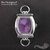 Основа для изготовления часов Geneva CL-14 Purple Satin Silver 28x19 мм