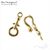Замок-крючок Knightly Lily Gold Plated 32 мм, изображение 3