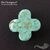 Имитация бирюзы Клевер четырехлистный 20х20х7 мм, изображение 3