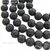 Лавовый камень черный 10 мм (нить 39 см)
