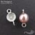 Коннектор Range Sterling Silver Rhodium Plated 12х6 мм, изображение 3