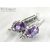 Швензы Glamorous Lilac Fianit Silver Plated 21х7 мм (пара)
