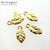 Подвеска Cameo Leaf Gold Plated 12х5 мм, изображение 4