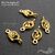 Коннектор Plant Vermeil Sterling Silver 12х5 мм, изображение 3