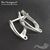 Швензы Empty Sterling Silver 14,5х4 мм (пара)