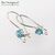 Швензы Sky Blue Topaz Heart Sterling Silver 19 мм (пара)