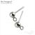 Основы для пусет с шариком Romantic Sterling Silver 16х5 мм (пара), изображение 3