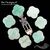 Амазонит натуральный резной Lucky Clover 17х6 мм. Уценка (уп. 2 шт.)
