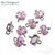 Коннектор со вставкой Mini Morganite Fianit Silver Plated 9х6 мм, изображение 4