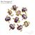 Коннектор со вставкой Mini Amethyst Fianit Gold Plated 9х6 мм