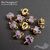 Коннектор со вставкой Mini Amethyst Fianit Gold Plated 9х6 мм, изображение 2