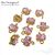 Коннектор со вставкой Mini Morganite Fianit Gold Plated 9х6 мм