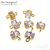 Коннектор со вставкой Lavender Fianite Gold Plated 9x6 мм, изображение 3