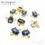 Коннектор со вставкой Mini Blue Sapphire Crystal Gold Plated 9x6 мм
