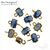 Коннектор со вставкой Mini Blue Sapphire Crystal Gold Plated 9x6 мм, изображение 2
