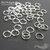Кольцо двойной крутки Double Rings Silver Tone 7 мм (уп. 20 шт.)