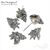 Чашечки для бусин Maldives Silver Plated 17х12 мм