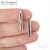 Концевик-слайдер для серег и браслетов Steel Rhodium Tone (пара) (20х4 мм), Размер: 20х4 мм, изображение 2