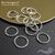 Кольцо текстурированное разъемное Steel Rhodium Tone (10 шт.) (12 мм), Размер: 12 мм