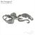 Замок-крючок Flora Silver Plated 41 мм