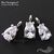 Подвеска со вставкой Crystal Fianit Unique Silver Plated 9х4 мм